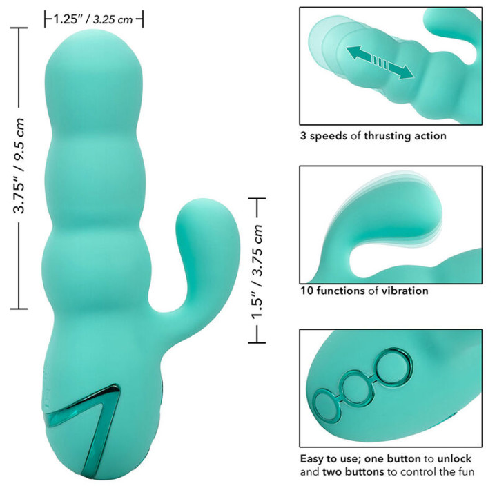 Calexotics - Del Mar Diva Wibrator Rabbir Aqua Green by California Dreaming