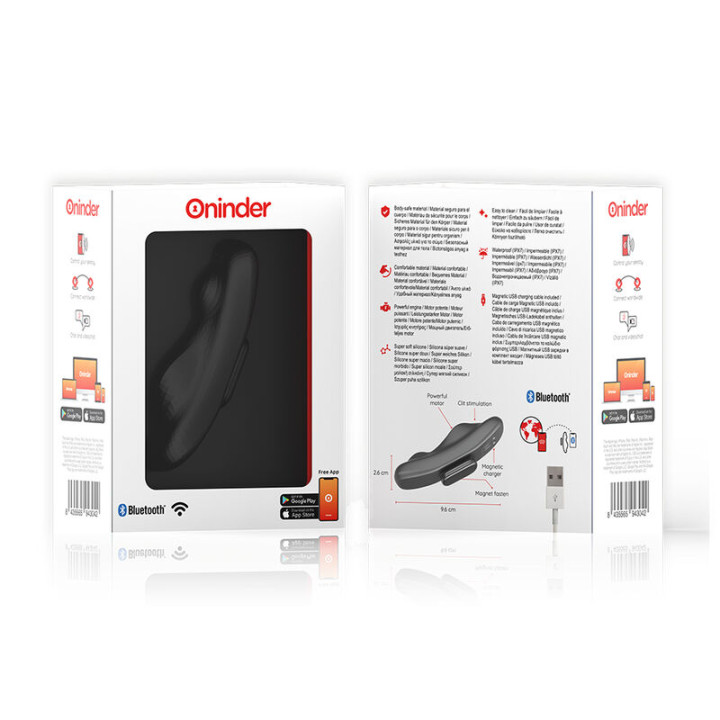 Oninder - Manila Panty Rechargeable Vibrator 9 Speed 9.6 cm x 2.6 cm - Free App