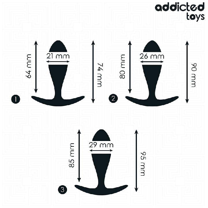 Addicted Toys - Set de 3 Plug Anal Silicona Modelo 2
