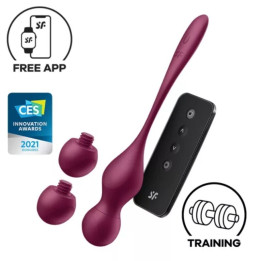 Satisfyer - Love Birds Vary Sfere Vibranti App Gratuita Wine Rosso