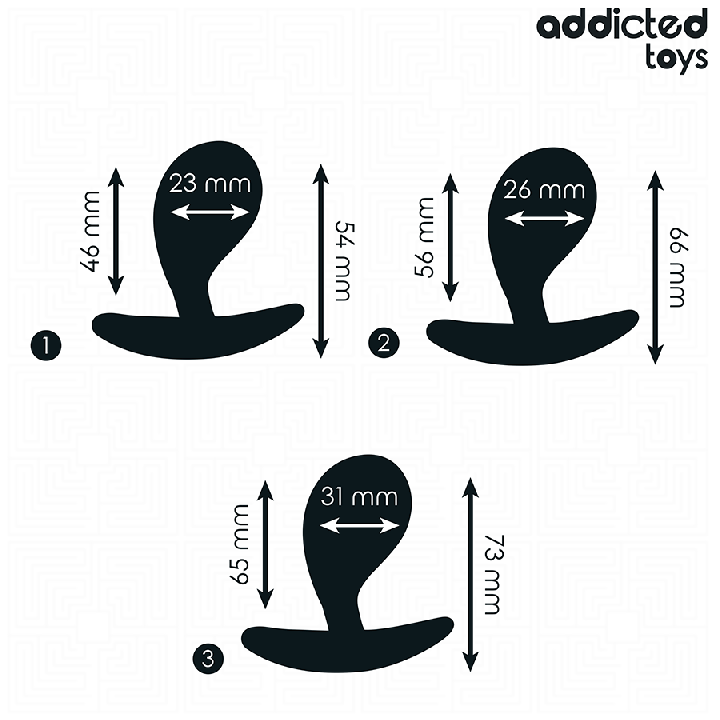 Addicted Toys - Conjunto de 3 Plug Anal Modelo 3