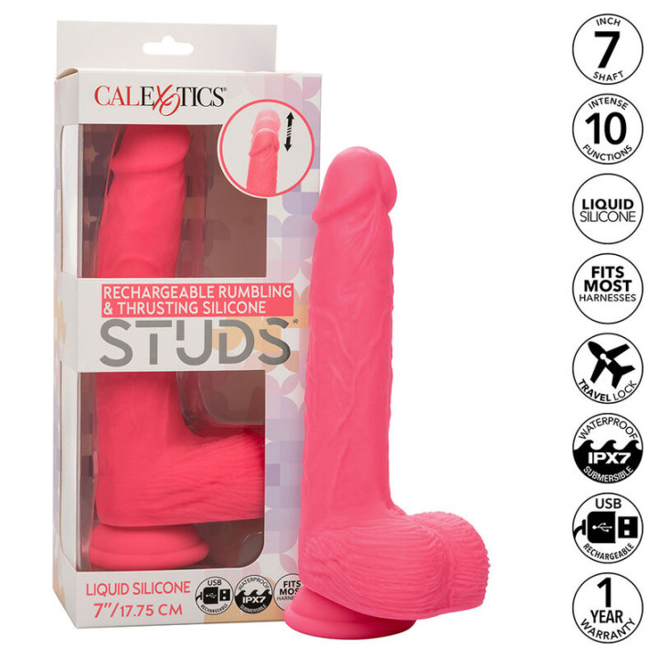 Calexotics - Studs Vibratore Realistico 10 Vibrazioni Rosa
