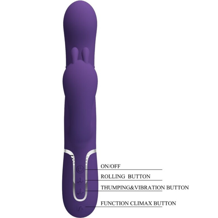 Pretty Love - Cammy Triplo Vibrador Multifunção 4 em 1 Roxo