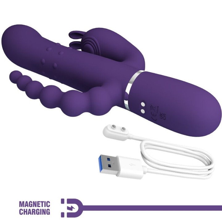 Pretty Love - Cammy Triple Vibrator Multifunction 4 in 1 Purple