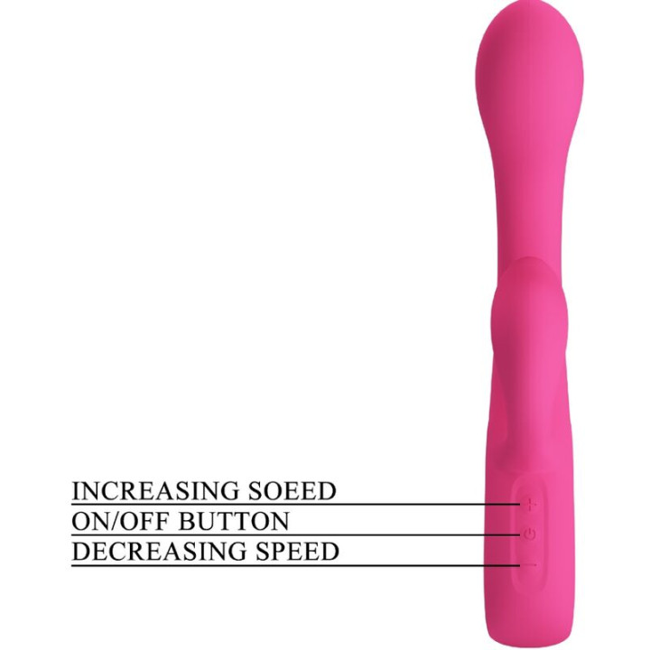 Pretty Love - Vibrateur Fritz Rabbit 12 Vibrations Rose