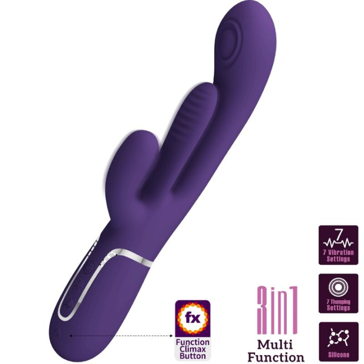 Pretty Love - Shania Triple Rabbit Vibrator Multifunktions-Lila