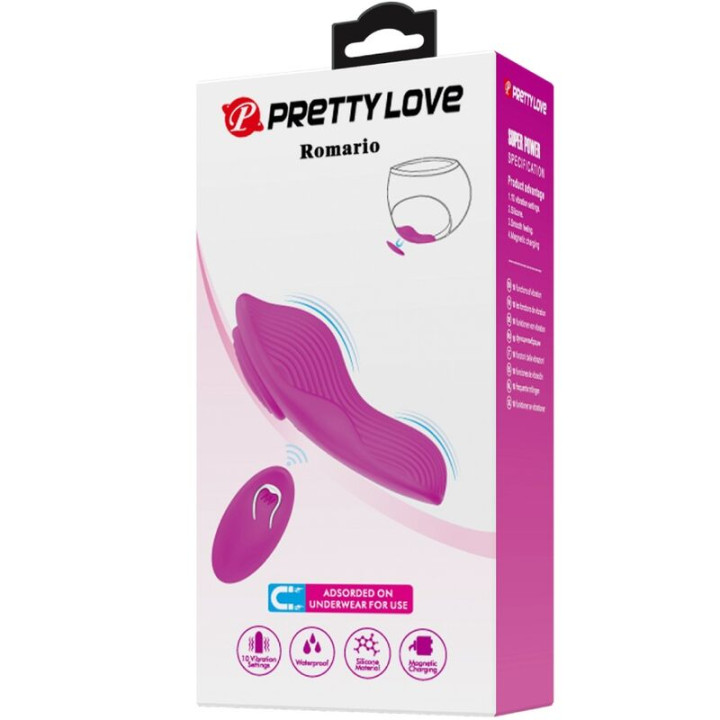Pretty Love - Romario Stimulateur de Clitoris à Lay-on Télécommande Rose