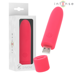 Intense - Symone Usb Wibracyjna Kula 8 Wibracji Czerwona 10 x 2,2 cm