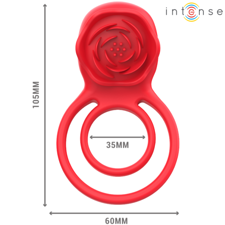 Intense - Gail Stimulateur Rose 10 Vibrations Rouge Telecommande