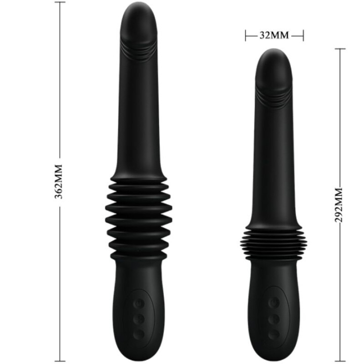 Pretty Love - Pazuzu Vibrator 3 Thrust Modes Black