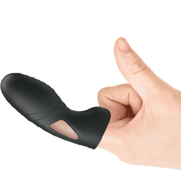 Pretty Love - Alan Silicone Finger Vibrator Black