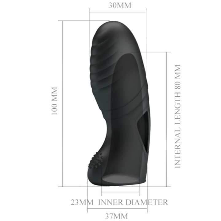 Pretty Love - Alan Vibrateur de Doigts en Silicone Noir