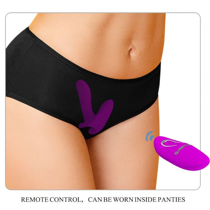 Pretty Love - Massager & Vibrator 12 Vibrations Remote Control Purple