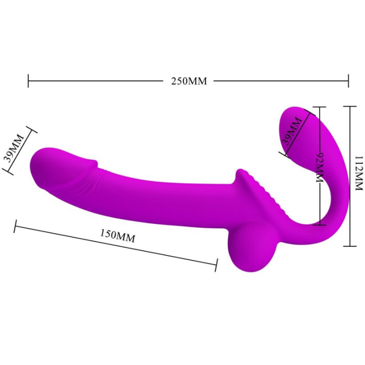 Pretty Love - Estimulador Kelpie Double Strap-on Roxo