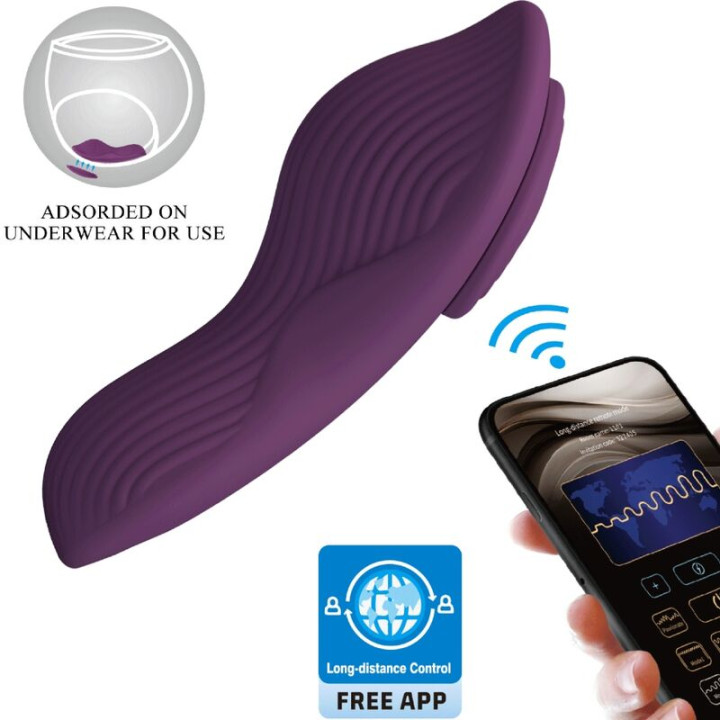 Pretty Love - Mane Lay on Masseur de Clitoris 10 Vibrations Télécommande Violet