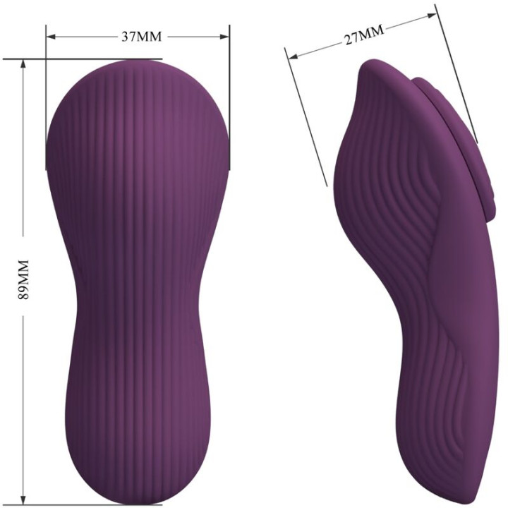 Pretty Love - Mane Lay on Clitoris Massager 10 Vibrationen Fernbedienung Lila