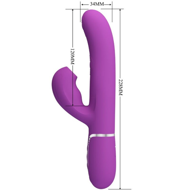 Pretty Love - Vibrateur Lapin Multifonction 3 en 1 Perlita Violet