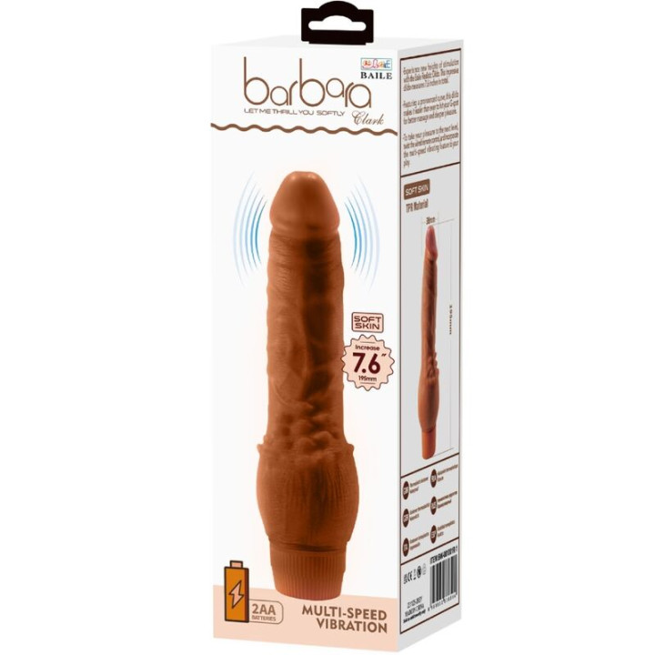 Baile - Barbara Realistic Vibrator 19.5 cm Mulatto