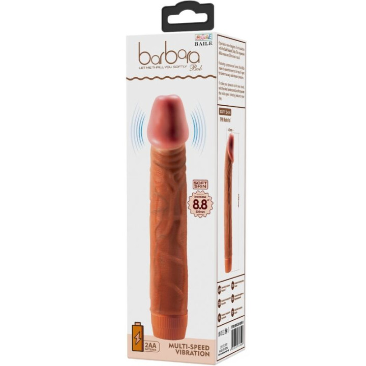 Baile - Bob Realistic Vibrator 22.5 cm Mulatto
