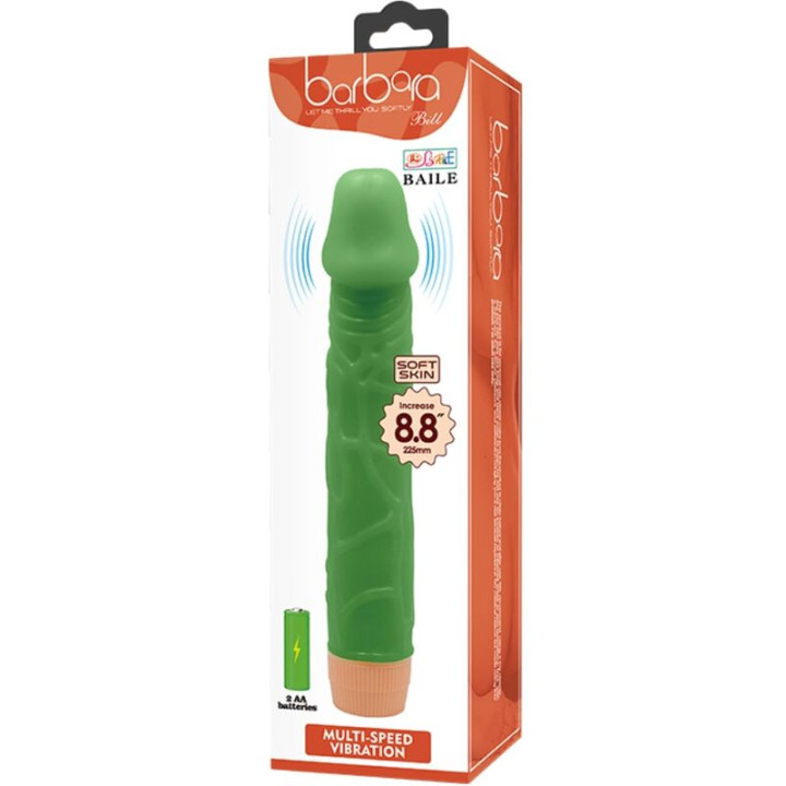 Baile - Bill Realistic Vibrator 22.5 cm Green