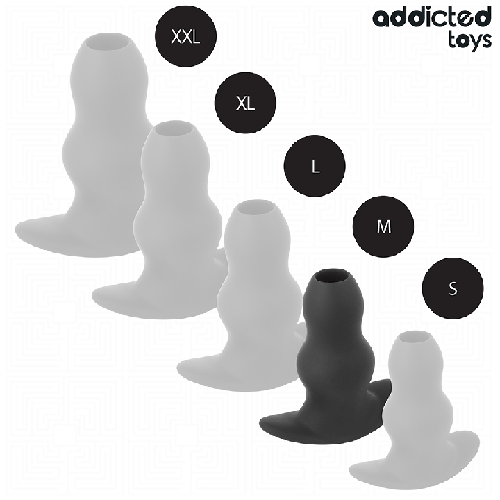 Addicted Toys - Hollow Anal Plug Silicone Size m 9.6 cm