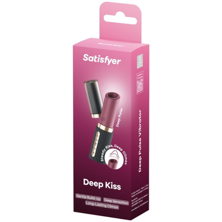 Satisfyer - Deep Kiss Wave Stimolatore Clitorideo Granato / Nero