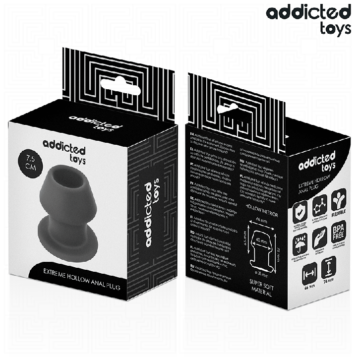 Addicted Toys - Plug Anal Extremo Oco Tamanho s 7,5 cm