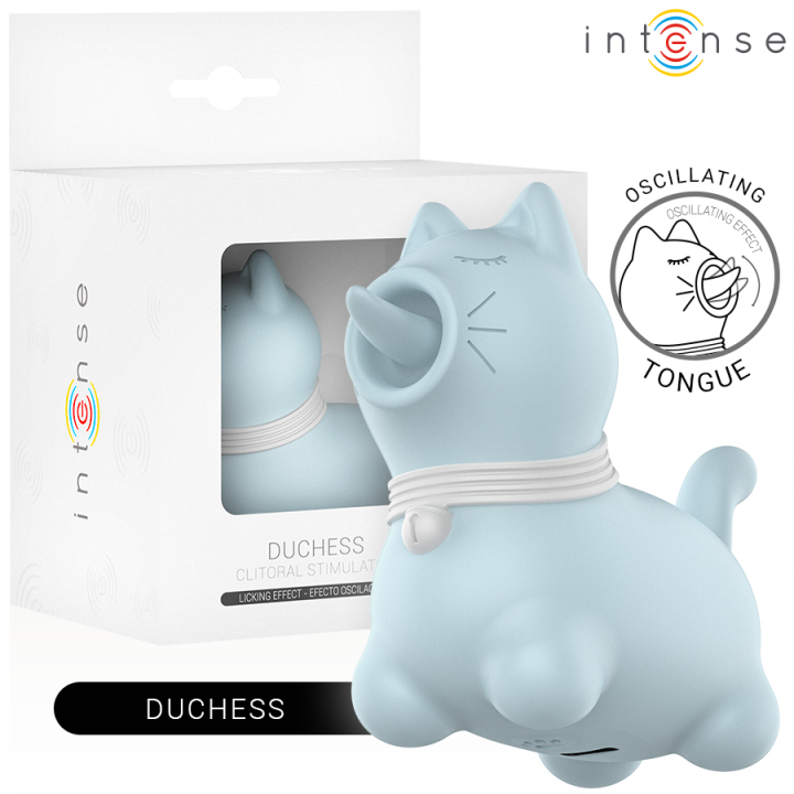 Intense - Stimulateur Duchesse Avec Langue Rotative 360º Bleu