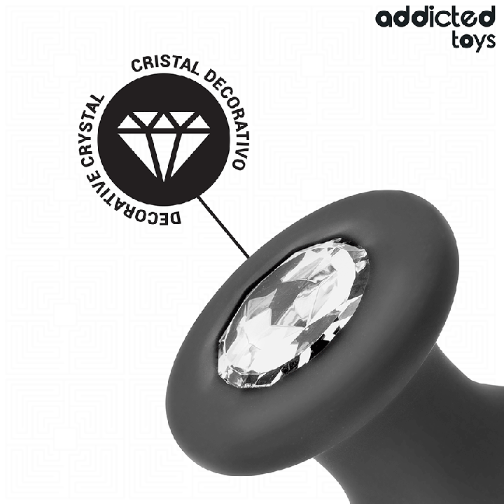 Addicted Toys - Anal Plug With Jewel Silicone Size l 12.6 cm