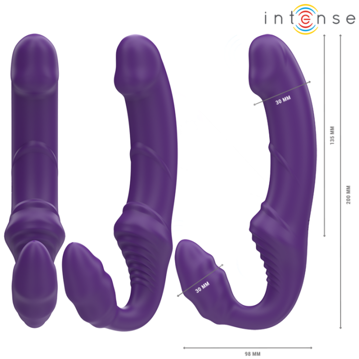 Intense - Jill Vibrador Doble 20 cm Violeta Control Remoto