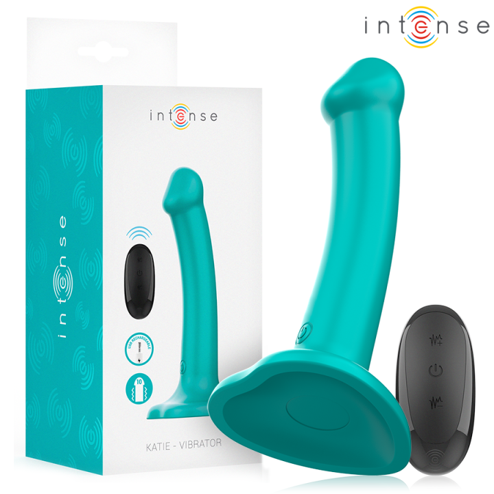 Intense - Katie Vibrator Mit Saugnäpfen 10 Vibrationen Blau Fernbedienung