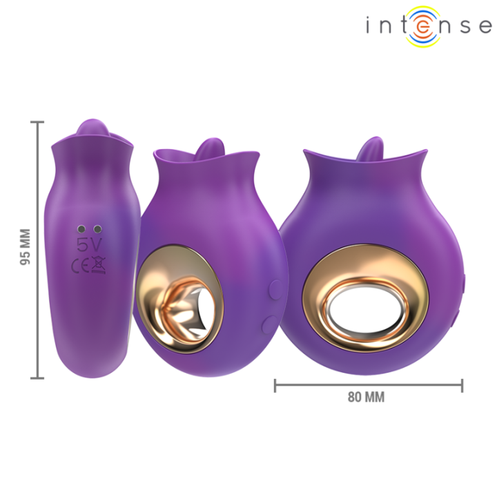 Intense - Estimulador de Clitóris Tuli 9 Vibrações e 9 Oscilações Roxo