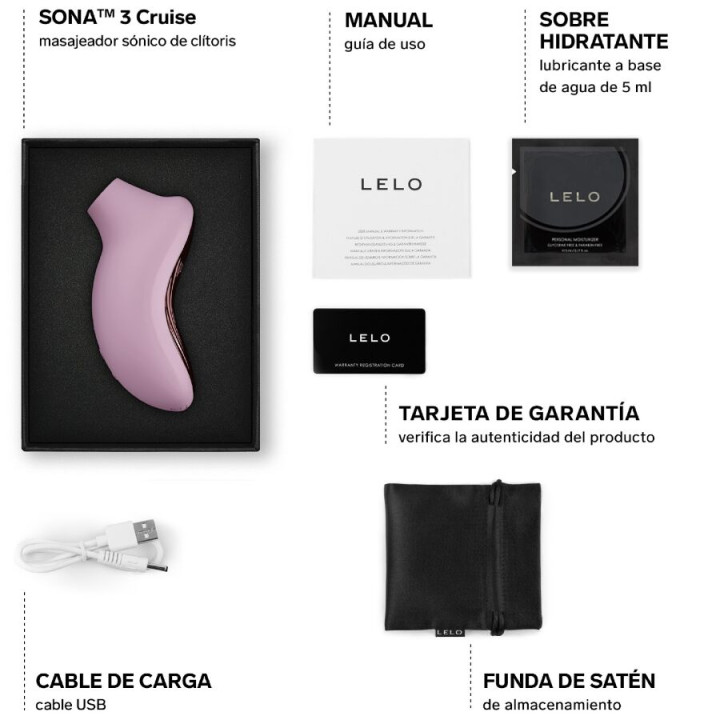 Lelo - Sona 3 Cruise Masajeador Sónico de Clítoris Rosa