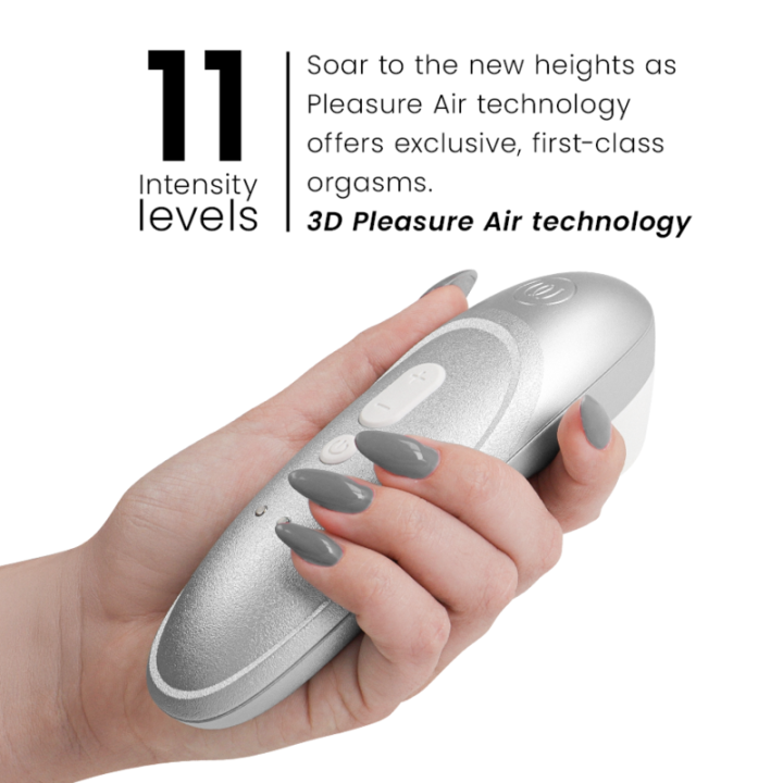 Womanizer - Pro Vibrant Clitoral Stimulator Silver Grey