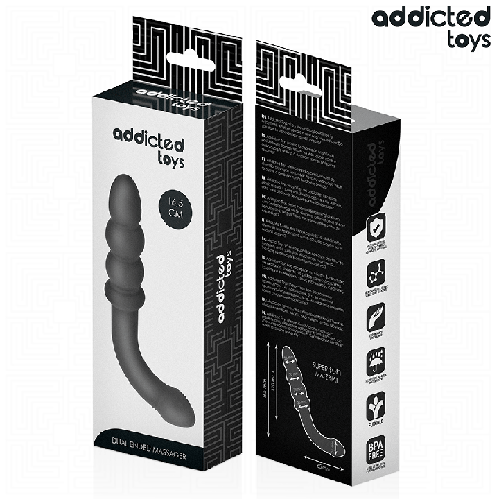 Addicted Toys - Double Anal Massager Silicone 16.5 cm