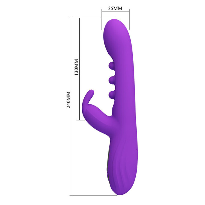 Pretty Love - Vibrador Sabien Rabbit Com Estimulação Por Toque e Led Roxo