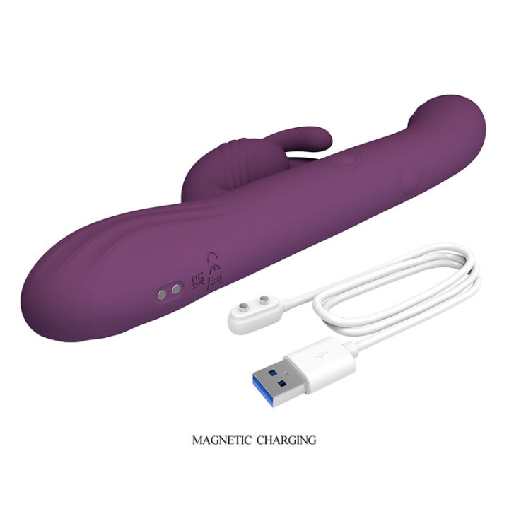 Pretty Love - Dee Multifunktions-Hasenvibrator Mit Oszillierender Und Perkussiver Funktion, Lila
