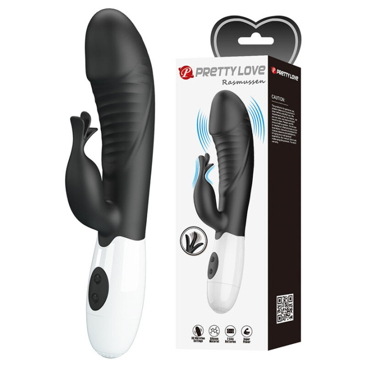 Pretty Love - Rasmussen 30 Function Rabbit Vibrator Black