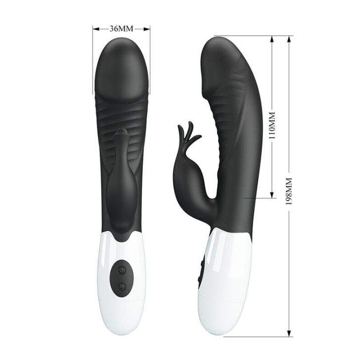 Pretty Love - Rasmussen 30 Function Rabbit Vibrator Black