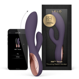 Lelo - Ina Thrust Rabbit Thrusting Vibrator Fioletowy
