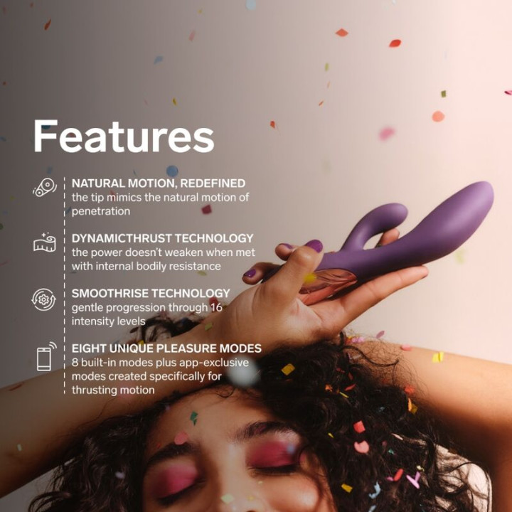 Lelo - Ina Thrust Rabbit Thrusting Vibrator Fioletowy