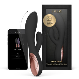 Lelo - Ina Thrust Rabbit Thrusting Vibrator Czarny