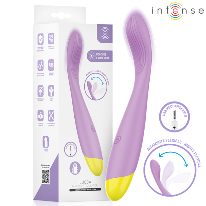 Intense - Lucca Stimolatore Del Punto g Flessibile Ricaricabile Tramite Usb