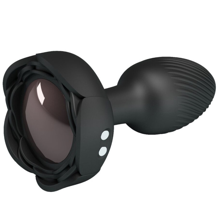 Pretty Love - Olman Plug Anal Com Luz Led Preto 8,8 cm