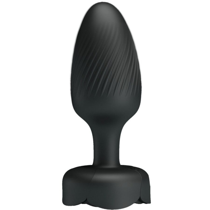 Pretty Love - Olman Anal Plug With Led Light Black 8.8 cm