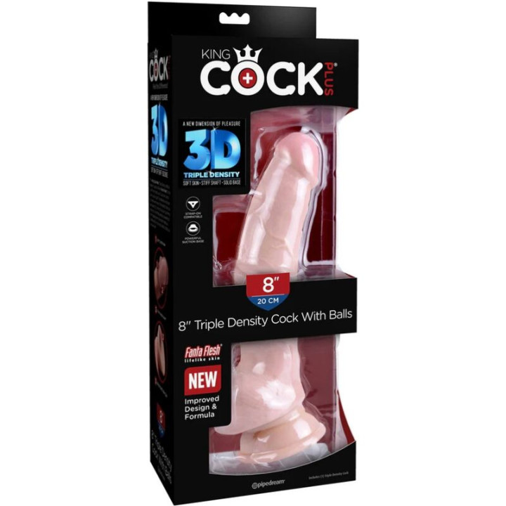 King Cock - Dildo Tripla Densit 18.4 cm