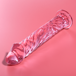 Nebula Series by Ibiza - Model 12 Dildo Borosilicate Glass Pink 17 cm -o- 3.5 cm