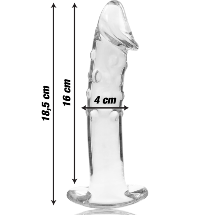 Nebula Series by Ibiza - Modèle 19 Gode en Verre Borosilicate Clair 18.5 cm -o- 4 cm