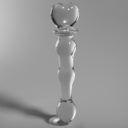 Nebula Series by Ibiza - Modelo 21 Dildo Vidro Borosilicado Transparente 20.5 cm -o- 3.5 cm