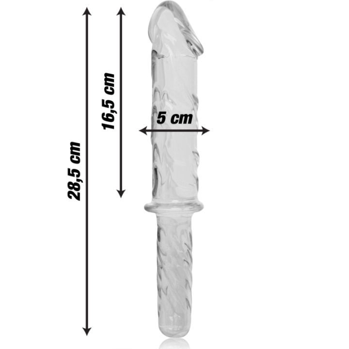 Nebula Series by Ibiza - Modell 24 Dildo Borosilikatglas Klar 28.5 cm -o- 5 cm